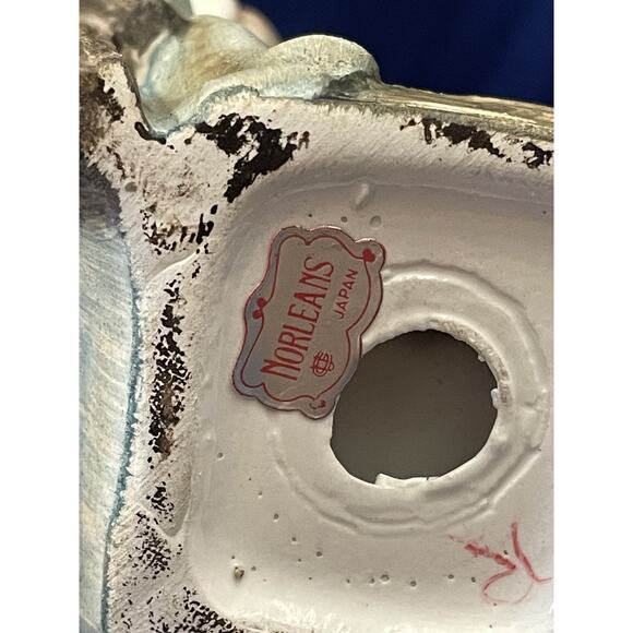 Norleans Old Man In Chair Holding Toy Boat Figurine - Picture 8 of 8